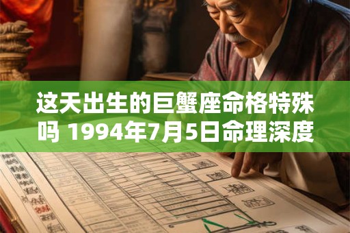 这天出生的巨蟹座命格特殊吗 1994年7月5日命理深度剖析