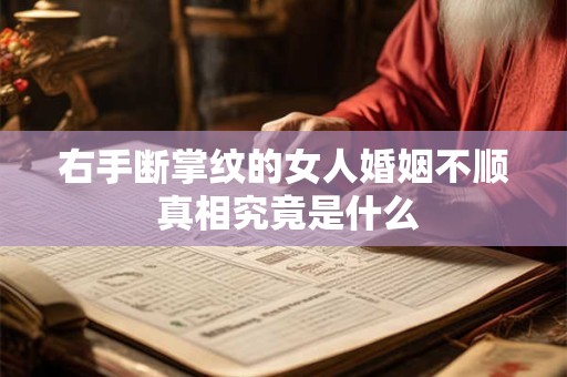 右手断掌纹的女人婚姻不顺 真相究竟是什么 右手断掌纹的女人婚姻不顺 真相究竟是什么