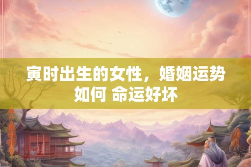 详细阅读:寅时出生的女性,婚姻运势如何 命运好坏 寅时出生的女性,婚姻运势如何 命运好坏