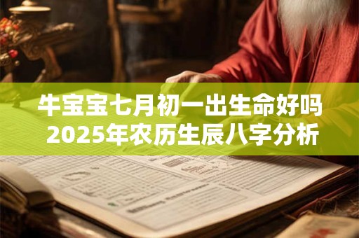 牛宝宝七月初一出生命好吗 2025年农历生辰八字分析