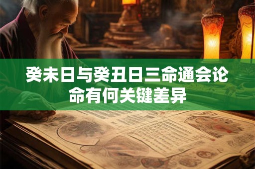癸未日与癸丑日三命通会论命有何关键差异