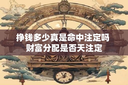 挣钱多少真是命中注定吗 财富分配是否天注定