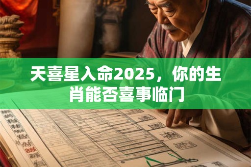 天喜星入命2025，你的生肖能否喜事临门