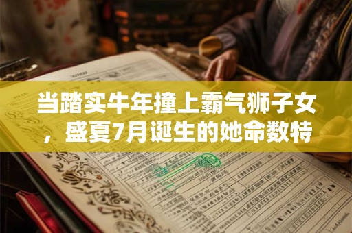 详细阅读:当踏实牛年撞上霸气狮子女,盛夏7月诞生的她命数特别 当踏实牛年撞上霸气狮子女,盛夏7月诞生的她命数特别