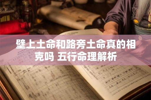 壁上土命和路旁土命真的相克吗 五行命理解析