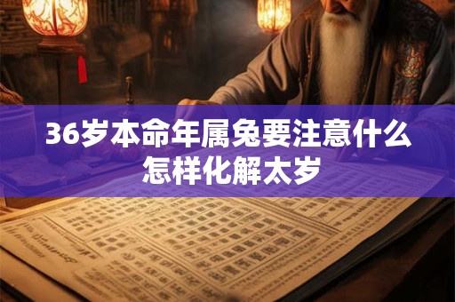 36岁本命年属兔要注意什么 怎样化解太岁