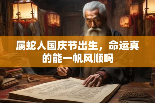 详细阅读:属蛇人国庆节出生,命运真的能一帆风顺吗 属蛇人国庆节出生,命运真的能一帆风顺吗