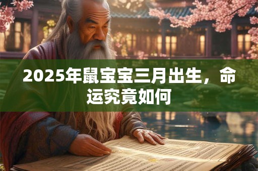 2025年鼠宝宝三月出生，命运究竟如何