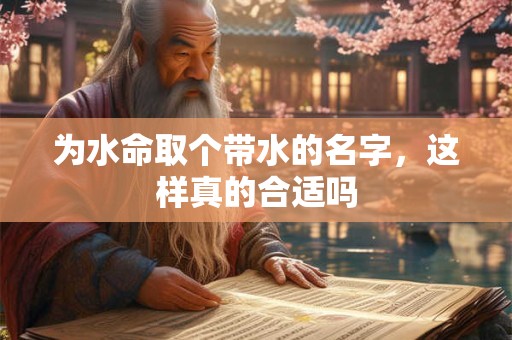 为水命取个带水的名字，这样真的合适吗