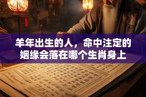 羊年出生的人，命中注定的姻缘会落在哪个生肖身上
