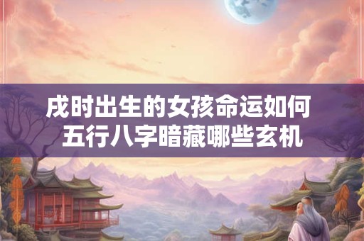 戌时出生的女孩命运如何 五行八字暗藏哪些玄机