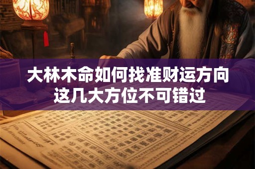 大林木命如何找准财运方向 这几大方位不可错过