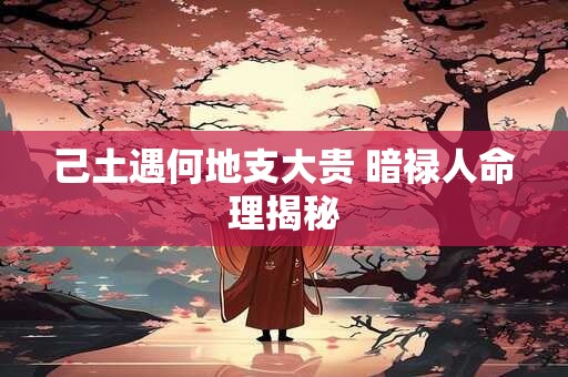 己土遇何地支大贵 暗禄人命理揭秘