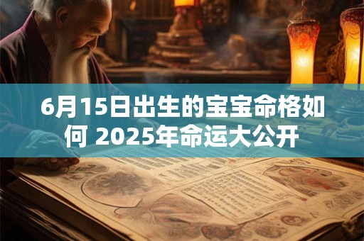 6月15日出生的宝宝命格如何 2025年命运大公开
