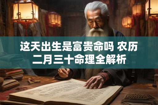 这天出生是富贵命吗 农历二月三十命理全解析