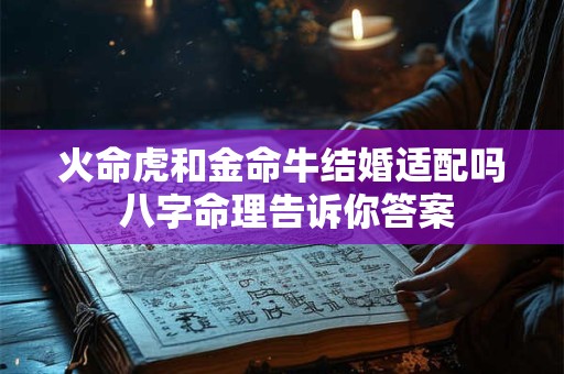 火命虎和金命牛结婚适配吗 八字命理告诉你答案