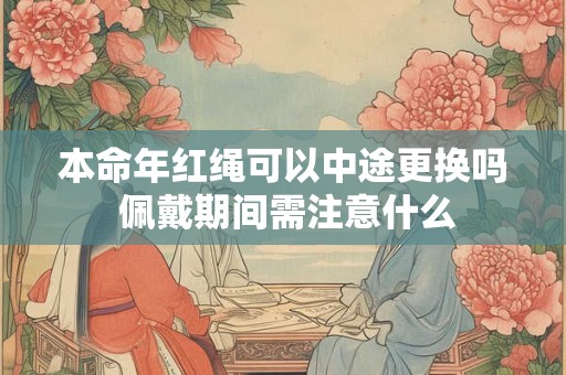 本命年红绳可以中途更换吗 佩戴期间需注意什么