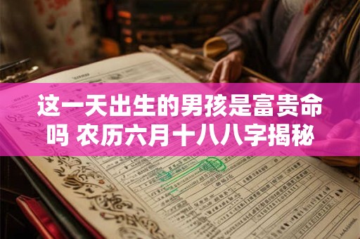 这一天出生的男孩是富贵命吗 农历六月十八八字揭秘