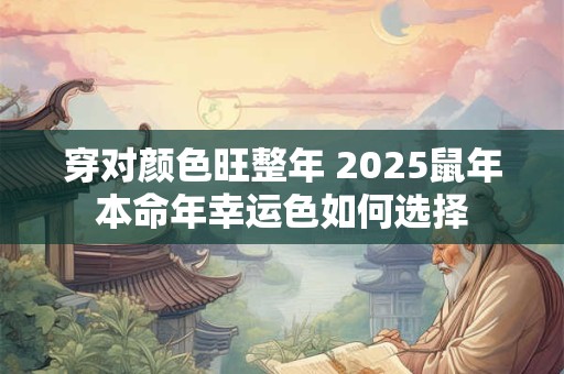 穿对颜色旺整年 2025鼠年本命年幸运色如何选择