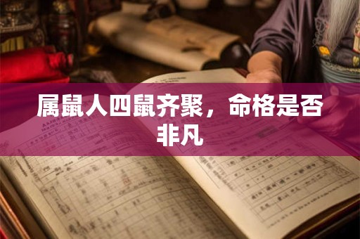 属鼠人四鼠齐聚，命格是否非凡