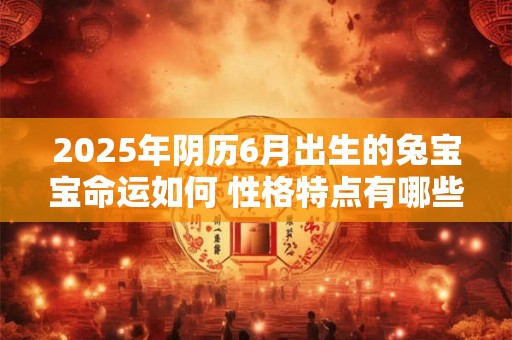 2025年阴历6月出生的兔宝宝命运如何 性格特点有哪些