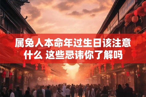 属兔人本命年过生日该注意什么 这些忌讳你了解吗