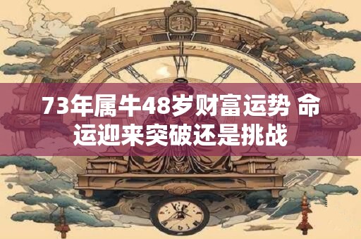 73年属牛48岁财富运势 命运迎来突破还是挑战