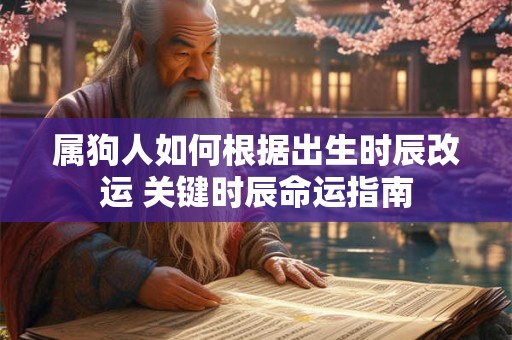 属狗人如何根据出生时辰改运 关键时辰命运指南