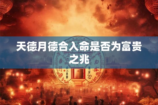 天德月德合入命是否为富贵之兆