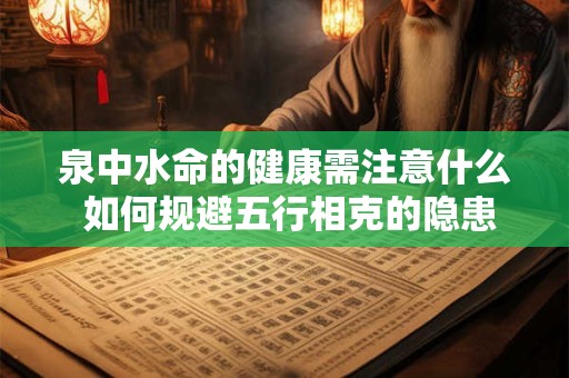 泉中水命的健康需注意什么 如何规避五行相克的隐患