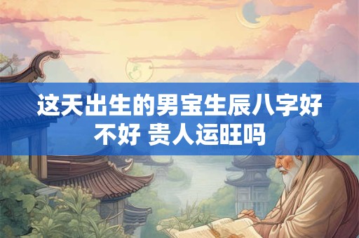 这天出生的男宝生辰八字好不好 贵人运旺吗