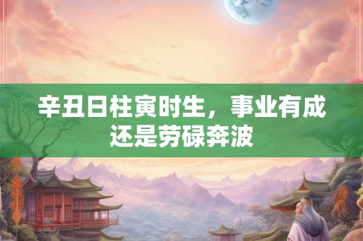 辛丑日柱寅时生，事业有成还是劳碌奔波