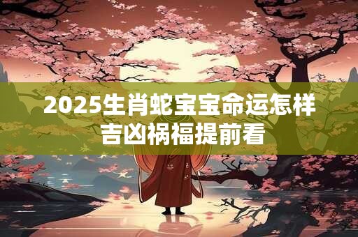 2025生肖蛇宝宝命运怎样 吉凶祸福提前看