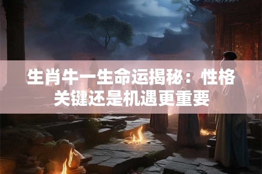 生肖牛一生命运揭秘：性格关键还是机遇更重要