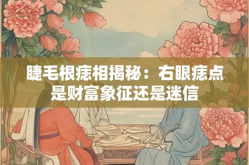 睫毛根痣相揭秘：右眼痣点是财富象征还是迷信