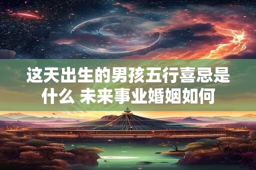这天出生的男孩五行喜忌是什么 未来事业婚姻如何