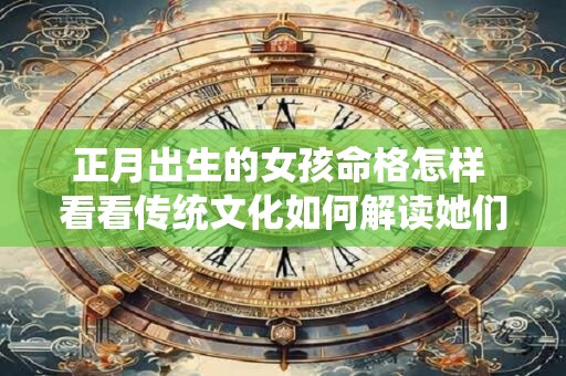 正月出生的女孩命格怎样 看看传统文化如何解读她们的未来