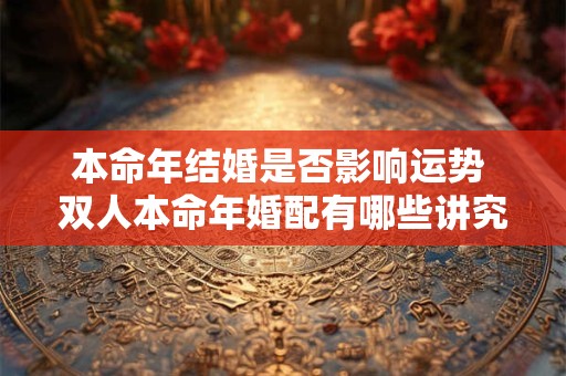 本命年结婚是否影响运势 双人本命年婚配有哪些讲究