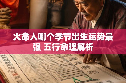 火命人哪个季节出生运势最强 五行命理解析