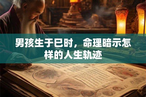 男孩生于巳时，命理暗示怎样的人生轨迹