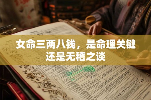 女命三两八钱，是命理关键还是无稽之谈