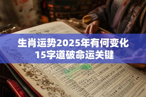 生肖运势2025年有何变化 15字道破命运关键