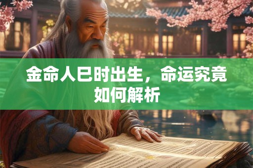 金命人巳时出生，命运究竟如何解析