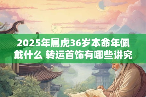 2025年属虎36岁本命年佩戴什么 转运首饰有哪些讲究