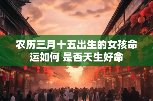 农历三月十五出生的女孩命运如何 是否天生好命