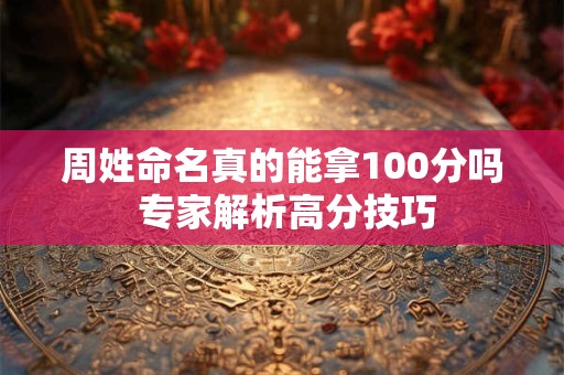 周姓命名真的能拿100分吗 专家解析高分技巧