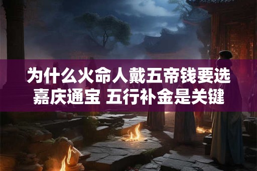 为什么火命人戴五帝钱要选嘉庆通宝 五行补金是关键