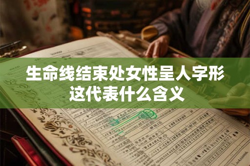 生命线结束处女性呈人字形 这代表什么含义