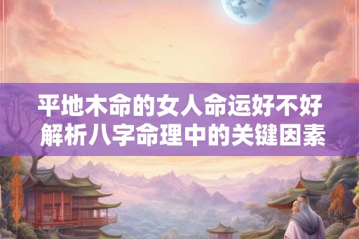 平地木命的女人命运好不好 解析八字命理中的关键因素