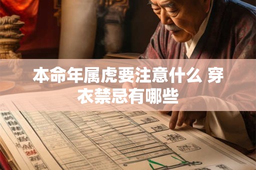 本命年属虎要注意什么 穿衣禁忌有哪些